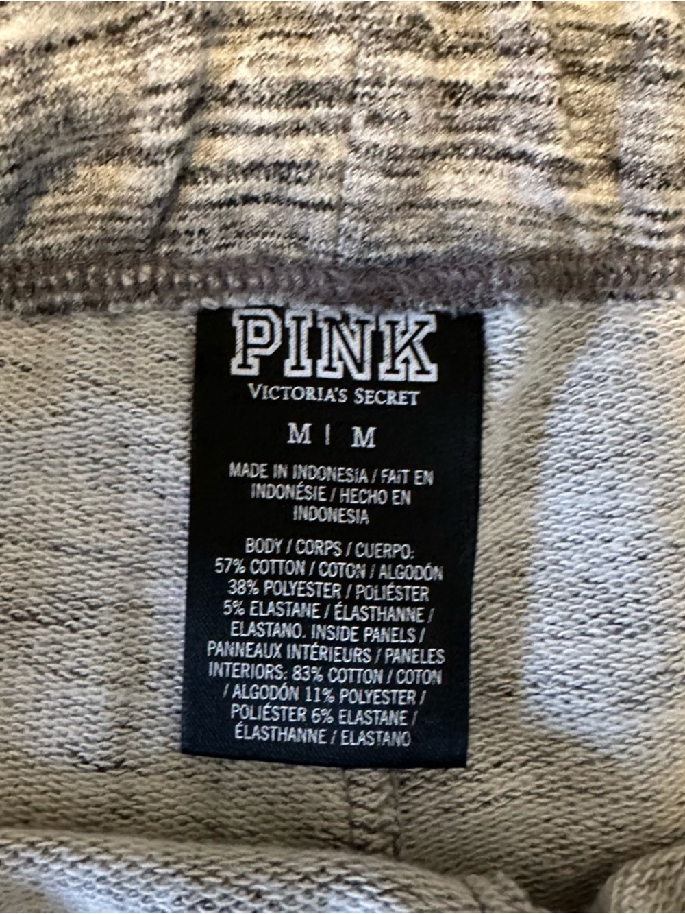 Victoria’s Secret PINK Campus Jogger Sweatpants Gray Logo M - Picture 8 of 8